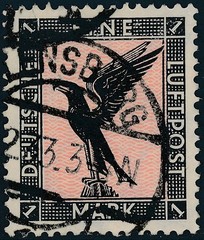 Stamp Germany Reich Mi 378-83 Sc C27-34 1926 Luftpost Airmail Eagle Empire Used