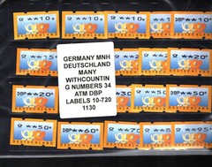 GERMANY MNH DEUTSCHLAND MANY WITH COUNTING NUMBERS 34 ATM DBP LABELS 10-720 1130