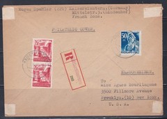 Rhineland Palatinate – Scott #s 6N20 & 6N26 on Registered Cover