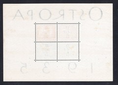 GERMANY-SC. #B68 1935 OSTROPA SOUVENIR SHEET-MINT NO GUM-CAT. $975.00