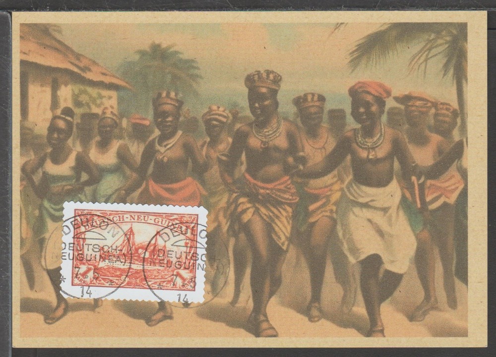✔️ Deutsches Reich Colonies 1910 German New Guinea RARE POSTCARD – REPRODUCTION