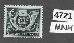 MNH stamp Sc B288 / 1944 Third Reich Stamp collectors‘ day Brief Marke #2021