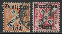 1920 Germany complete 5 Pf.-1 M Wurttemberg official issues with op used $ 43.00