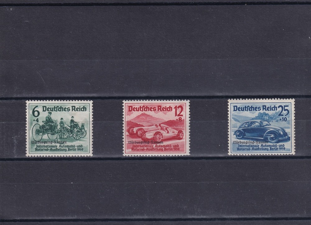 Germany Third Reich 1939 Nürnburgring 695-97 Car Race Overprints Complete Mint *