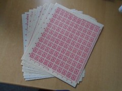 Germany – SG319 5M DM 1923 carmine. 10 x complete sheets of 100 stamps. MNH.