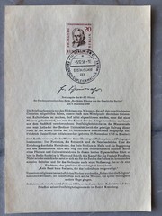 1958 Germany Berlin ETB Ersttagsblatt First Day Sheet Set 9N148 9N152 9N155 9N16