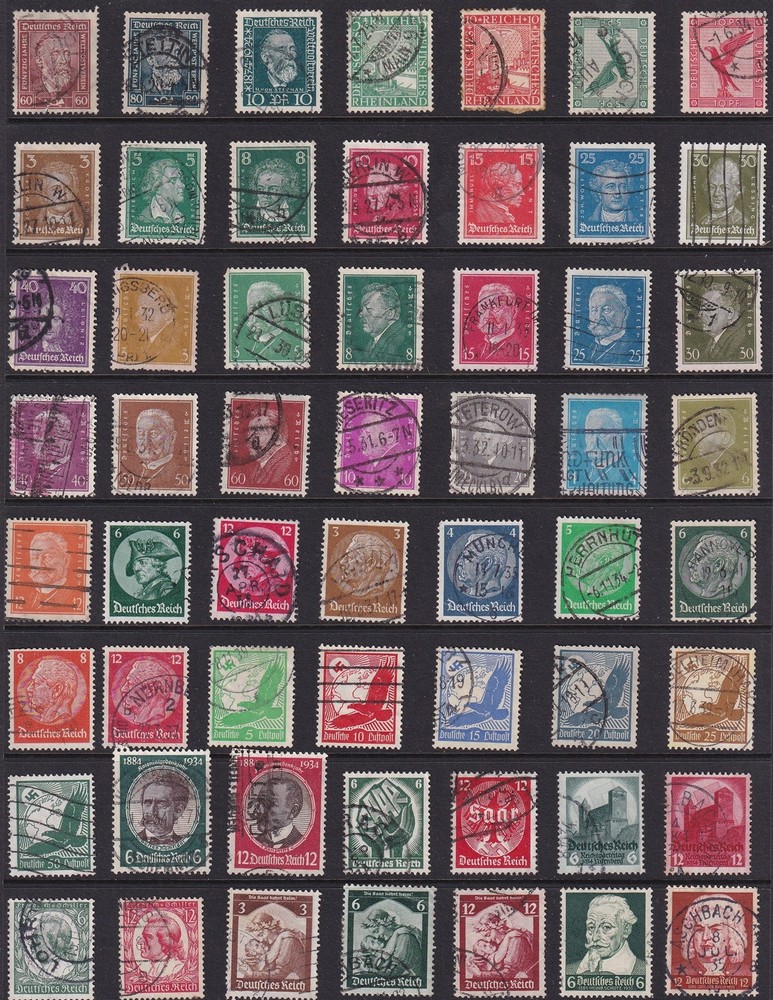 Lot-R Stamp Germany WWII 3rd Reich Airmail Saar Airplanes Weimar U