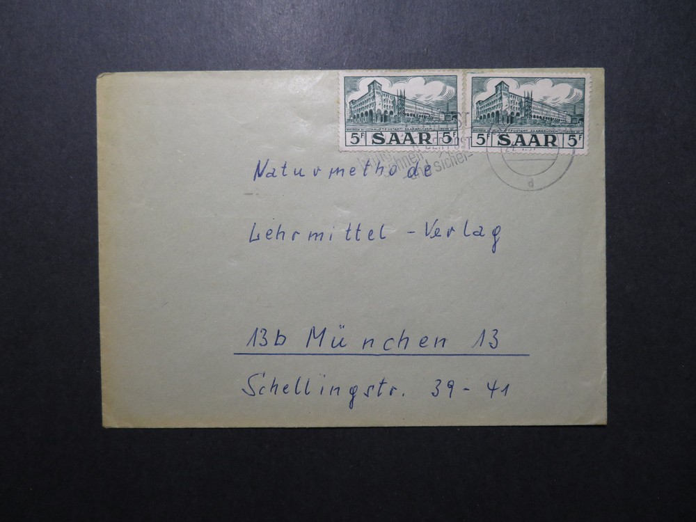 Germany SAAR 1957 Cover to Munich – Z12192