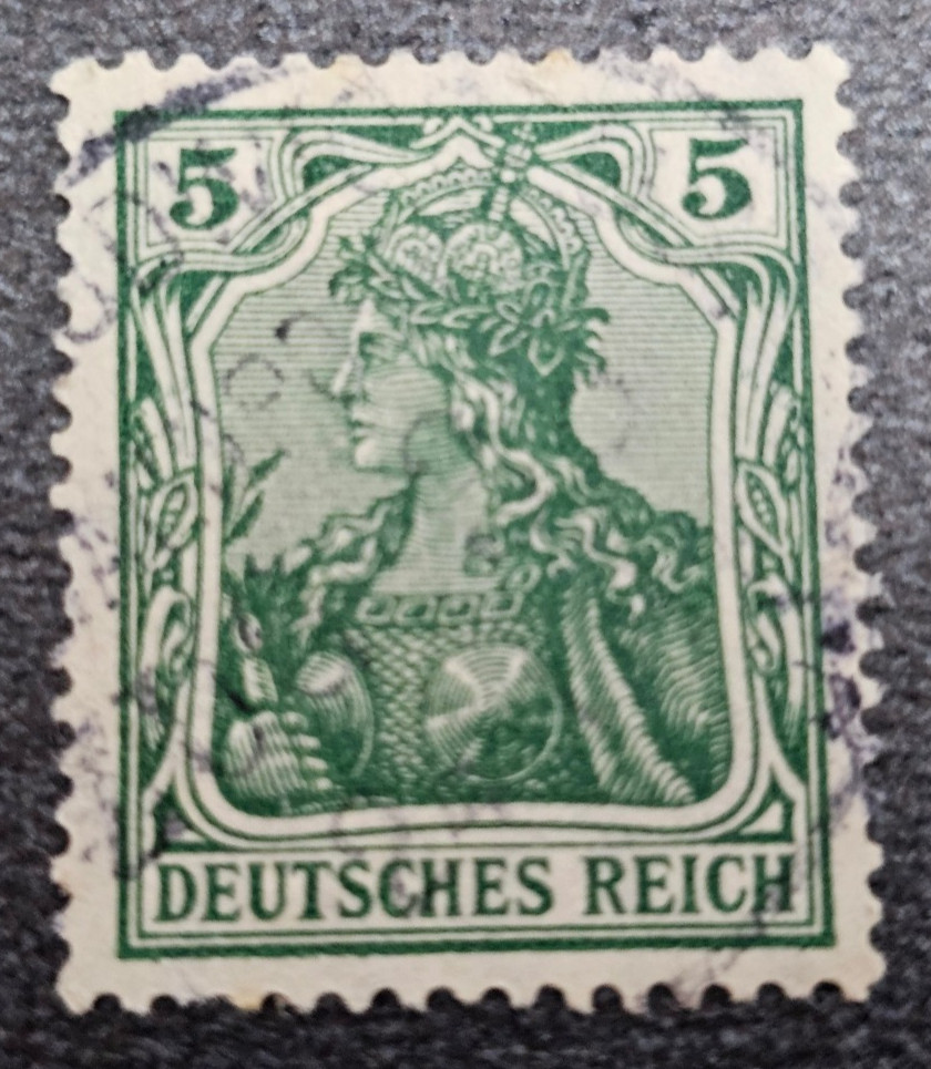 Stamp Germany Deutsches Reich Germania 5 Pfennig 1905 Mi. Nr. 85 [🇩🇪39673-5]