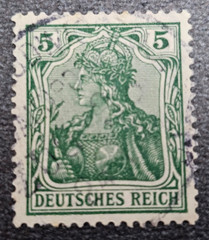 Stamp Germany Deutsches Reich Germania 5 Pfennig 1905 Mi. Nr. 85 [🇩🇪39673-5]