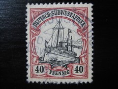 SOUTHWEST AFRICA GERMAN COLONY Mi. #17 Kaiser Yacht stamp w/ „Otjosondu“ cancel