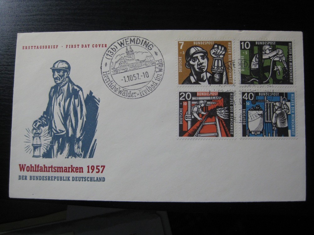 GERMANY Mi. #270-273 used stamps on first day cover (FDC)! (2) CV $78.00