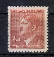 Bohemia & Moravia 1942 MNH Mi 100 Sc 73 Adolf Hitler, Reich Chancellor **