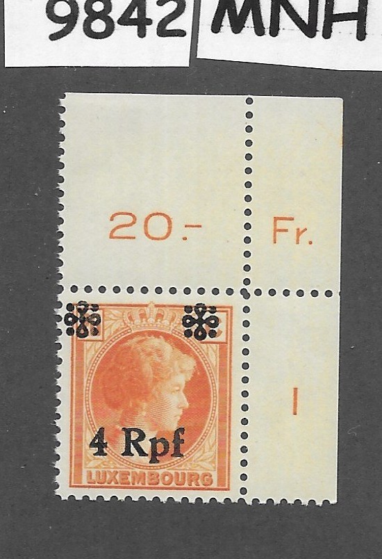 MNH Stamp Sc N18 Luxembourg Overprint Charlotte German Occupation WWII #9842