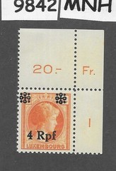 MNH Stamp Sc N18 Luxembourg Overprint Charlotte German Occupation WWII #9842