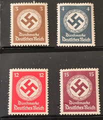 Nazi German THIRD REICH SWASTIKA NSDAP Govt Official Stamp Mixed Lot x8 WW2 WWII