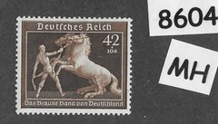 MH stamp B145 1939 Brown derby Horse race Munich Germany Third Reich #8604