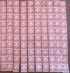 100 Paul von Hindenburg, Weimar Republic, Deutsches Reich German Stamps, 15pf