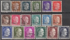 Stamp Germany Ukraine Mi 1-18 Set WWII War Adolf USSR Russia Stalin Used