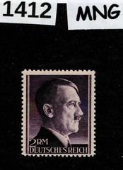 MNG stamp Sc 525 Adolf Hitler Third Reich 2RM / Perf 12.5 WWII Germany #1412