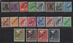 GERMANY 1948 BERLIN SC. 9N1-9N20 MINT NEVER HINGED GUARANTEED GENUINE OVERPRINTS