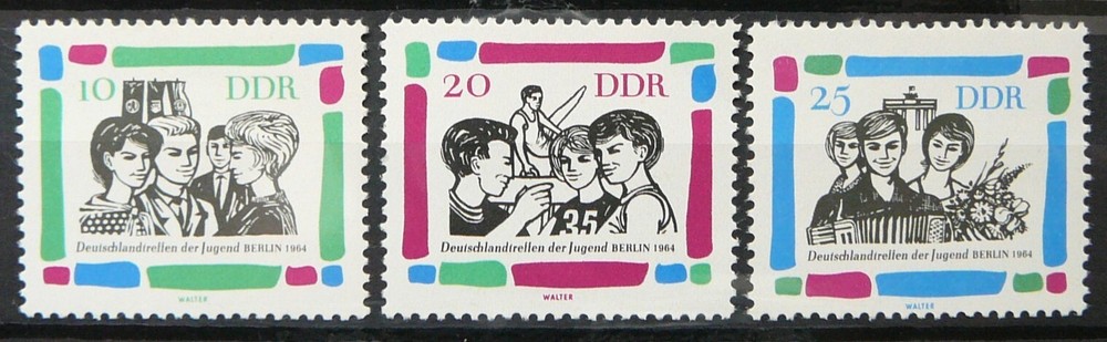 Germany DDR stamps – Youth Meeting_1964 – MNH.
