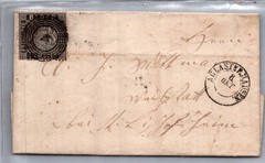 GERMANY 1861 BADEN POSTAL HISTORY LETTER ADDR & POSTMARK