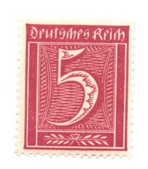 Germany 1921 SC 137 MNH 5pfg Purple Red Numeral Stamp (a1)