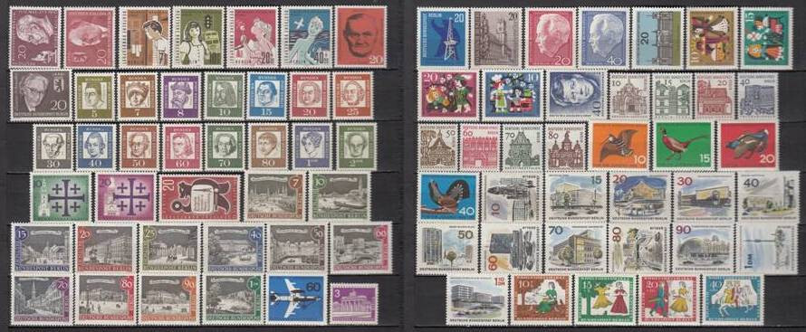 Germany BERLIN 1960-1965 – complete year sets – MNH (m1)