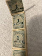 Vintage 1923 Germany 1 Million Mark Stamp Strip – Weimar Hyperinflation Era