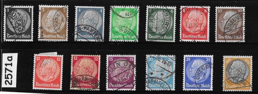 Used Stamp group 1932-1936 President Hindenburg Third Reich era Germany #2571a