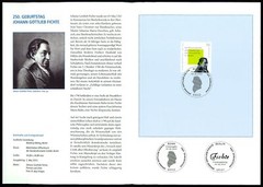 GERMANY FOLDER 2012/22 JOHANN GOTTLIEB FICHTE SCHRIFTSTELLER PHILOSOPH