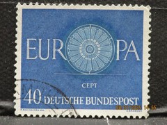 The listing:(1)1960 Deutsche CEPT Europa 40 Pf West German Postage Stamp-LH