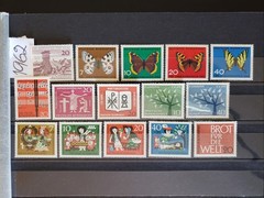 25212-Germany (FRG) Stamps Year 1962 Collection Set, 15 Pcs – MNH