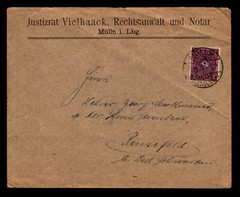 Germany 1922 Inflation Cover / 2 Mark Posthorn Single Franking – Z14062