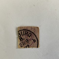 2 Germany stamps~1875-#30~5pf~Pfennige~violet+1889~#48~10pf~eagle~carmine
