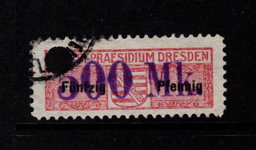 Germany 1900s 500m Dresden Poliece Revenue Used / Punch Cancel – S56133