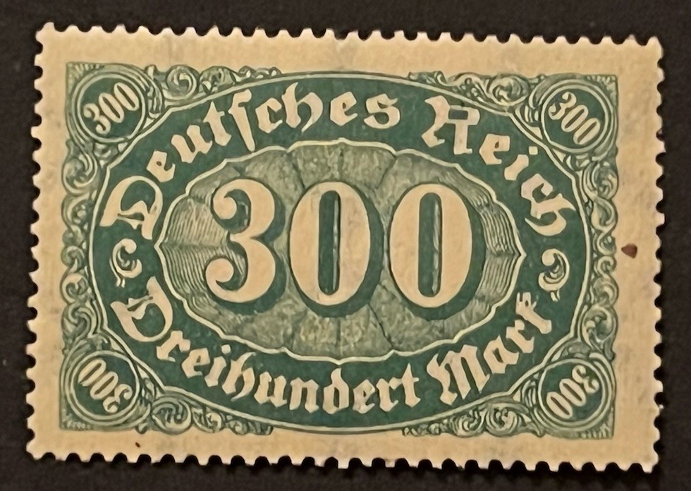 Travelstamps: 1922 Germany Stamps Deutsches Reich 300 Mark Mi. Nr. 249, MNH