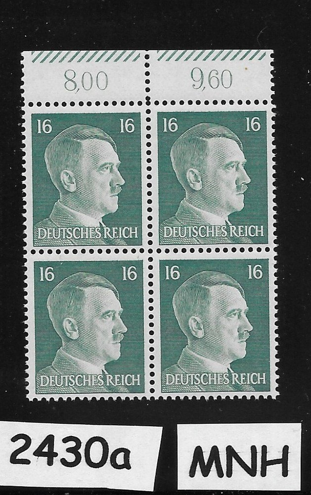 MNH stamp block 1941 Adolf Hitler PF16 Sc 515 Third Reich era Germany #2430a