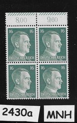 MNH stamp block 1941 Adolf Hitler PF16 Sc 515 Third Reich era Germany #2430a