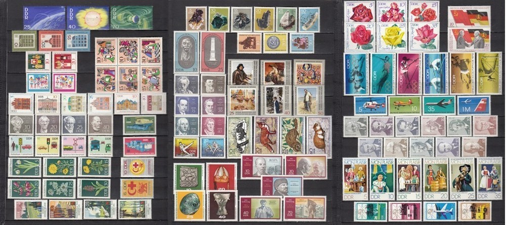 East Germany GDR DDR 1962-1974 – 28 full sets – MNH (a76)