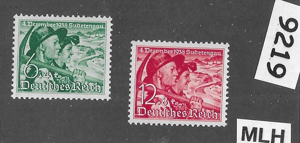 MLH set Sc B132-133 / 1942 / Third Reich Germany / Sudetenland annexed #9219