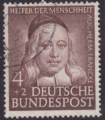 Lot Stamp Germany Mi 173,175 Post WWII 1953 Bundapost Francke Senckenberg U