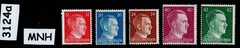 Small MNH stamp set Adolf Hitler WWII Germany Third Reich 1941-1944 #3124a