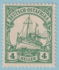 GERMAN EAST AFRICA 23b MINT HINGED OG * YELLOWISH GREEN – VERY FINE! – OUU