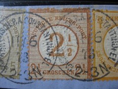 TURKEY GERMAN OFFICES Mi. #V18, V22, V29 forerunner stamps on piece! CV $480.00