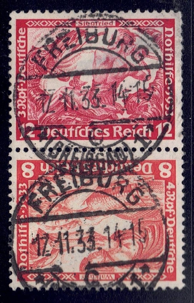 1933 Zd,MiNr. ZdMiNr SK20, 8pf+12pf Wagner Operas, tete-beche (Used)