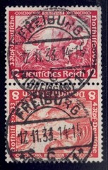 1933 Zd,MiNr. ZdMiNr SK20, 8pf+12pf Wagner Operas, tete-beche (Used)