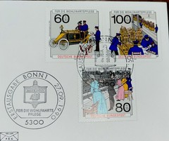 SEVEN GERMANY NUMBERED FDC #B694-96 POST OFFICE TELEPHONE LOOK 👀 1351