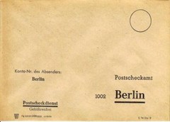 DDR: Postscheckdienst 1002 Berlin, Free Transport, Non-Smoking